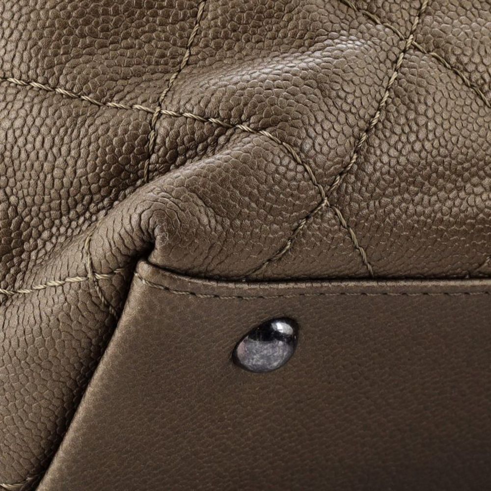 Chanel Be Caviar Tote Quilted Caviar Medium Gold - Picture 6 of 7